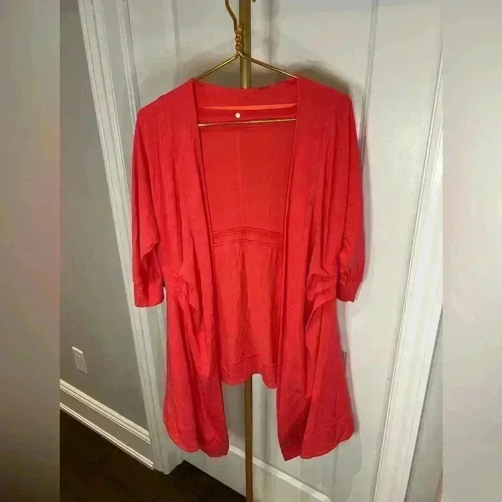 Lululemon Women’s Lightweight Open Cardigan Sweater - Coral